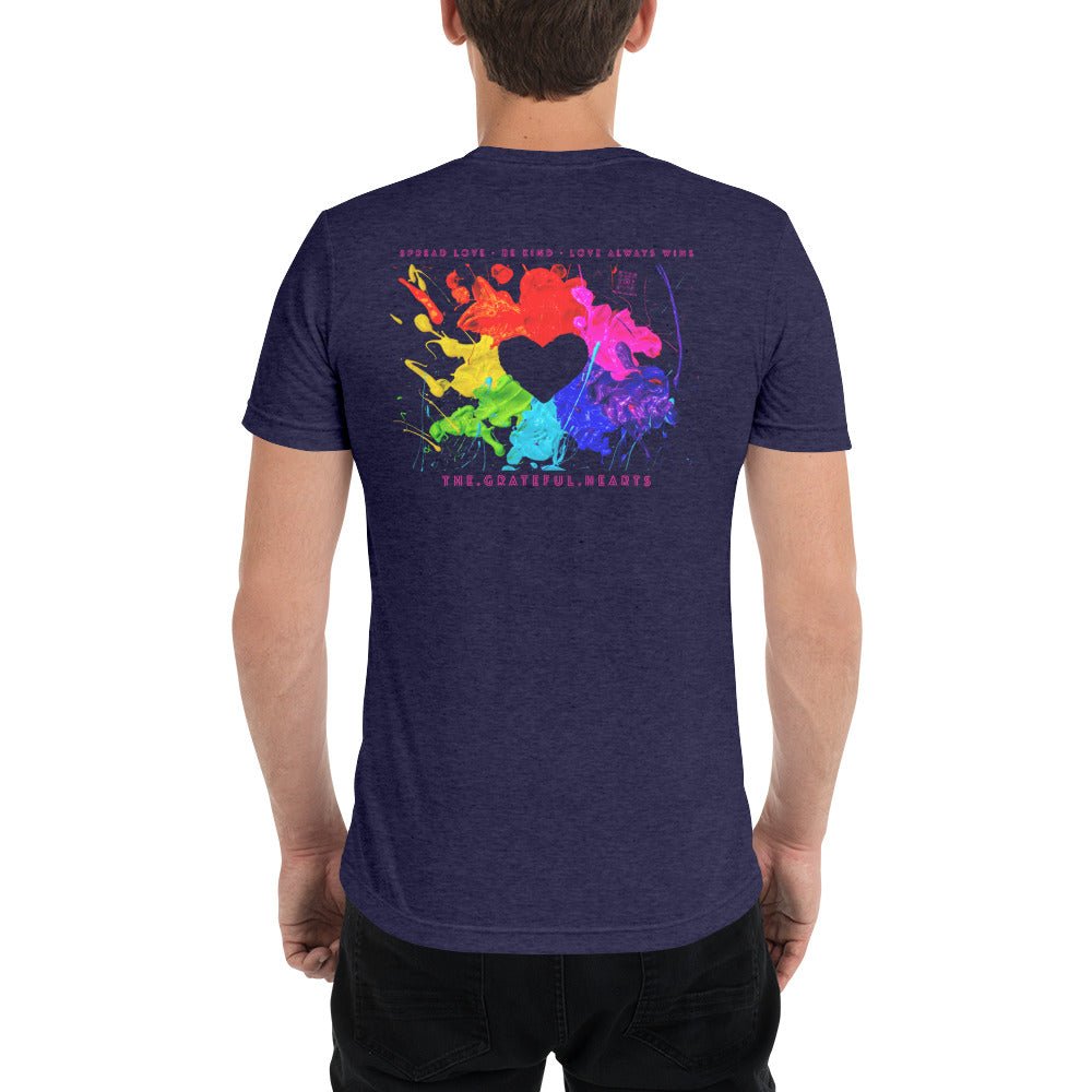 Heart Splash Tri-Blend Short Sleeve t-shirt - The Grateful Hearts