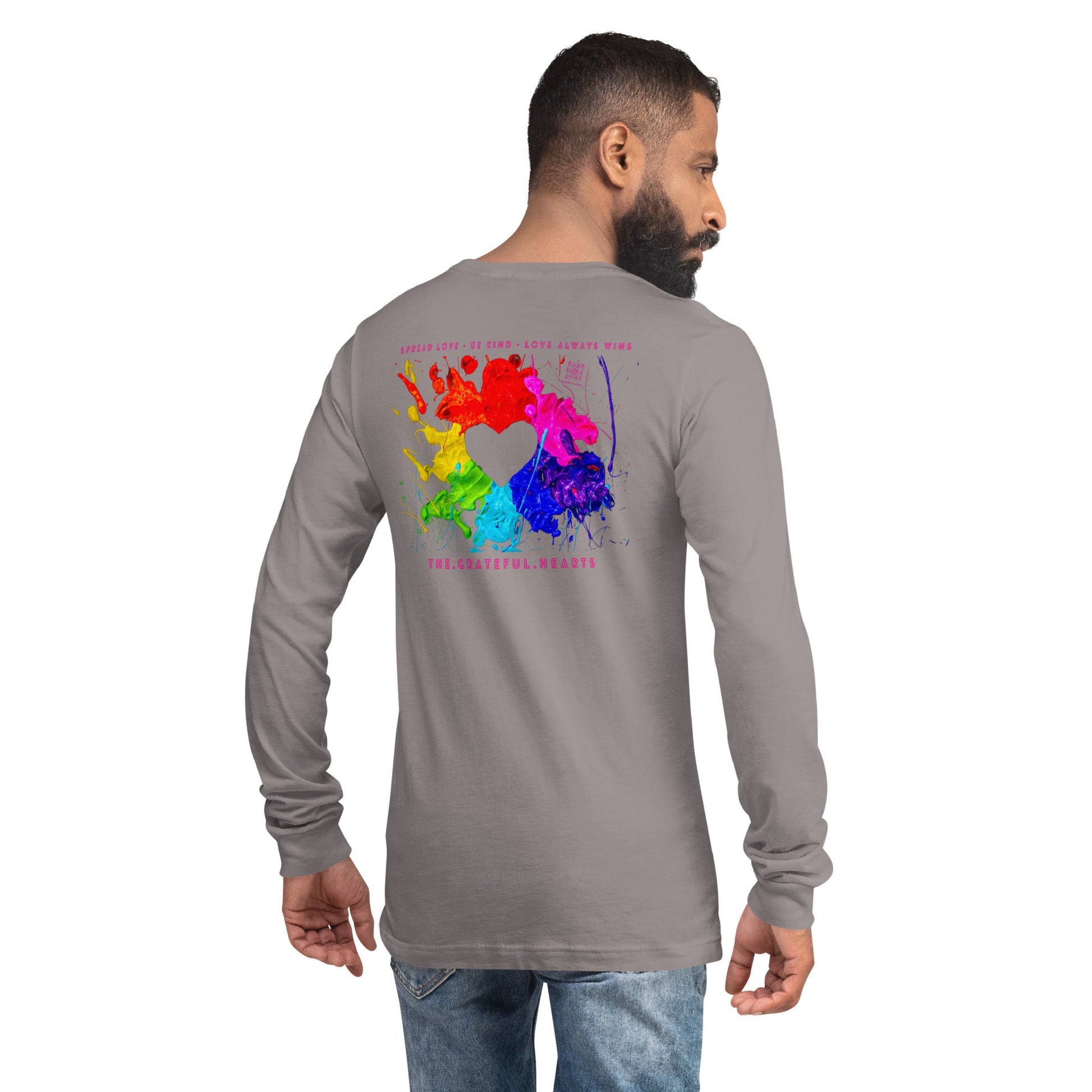 Heart Splash Unisex Long Sleeve Tee - The Grateful Hearts