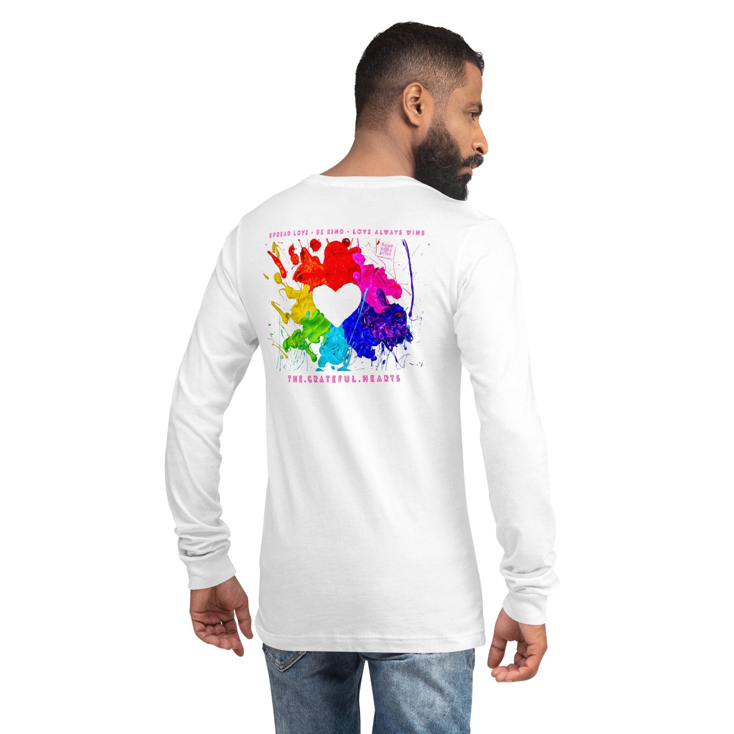 Heart Splash Unisex Long Sleeve Tee - The Grateful Hearts