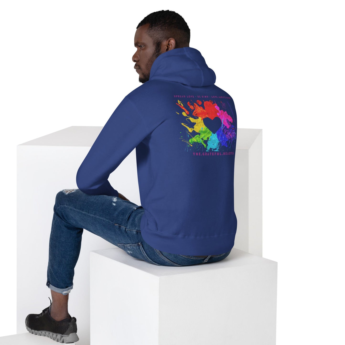 Heart Splash Unisex Premium Hoodie (Various Colorways available) - The Grateful Hearts