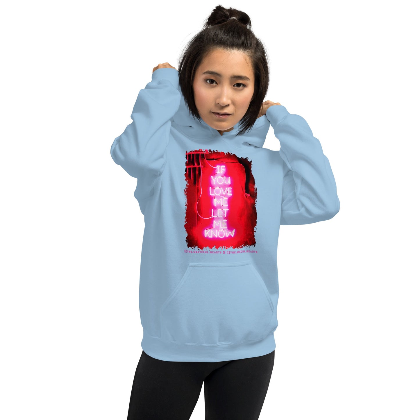 If You Love Me Let Me Know ❤️ - Unisex Heavy Blend Hoodie (Available in Various Colors 💖💙💜) - The Grateful Hearts