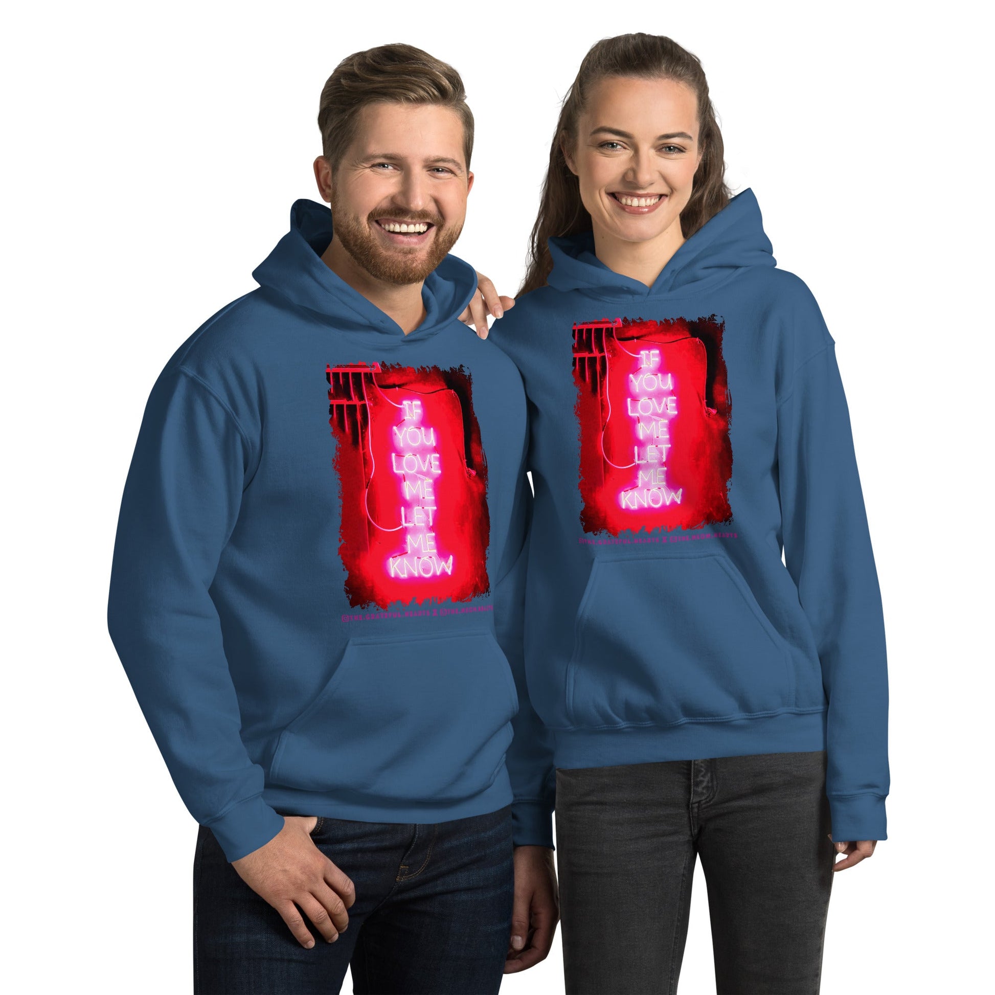 If You Love Me Let Me Know ❤️ - Unisex Heavy Blend Hoodie (Available in Various Colors 💖💙💜) - The Grateful Hearts
