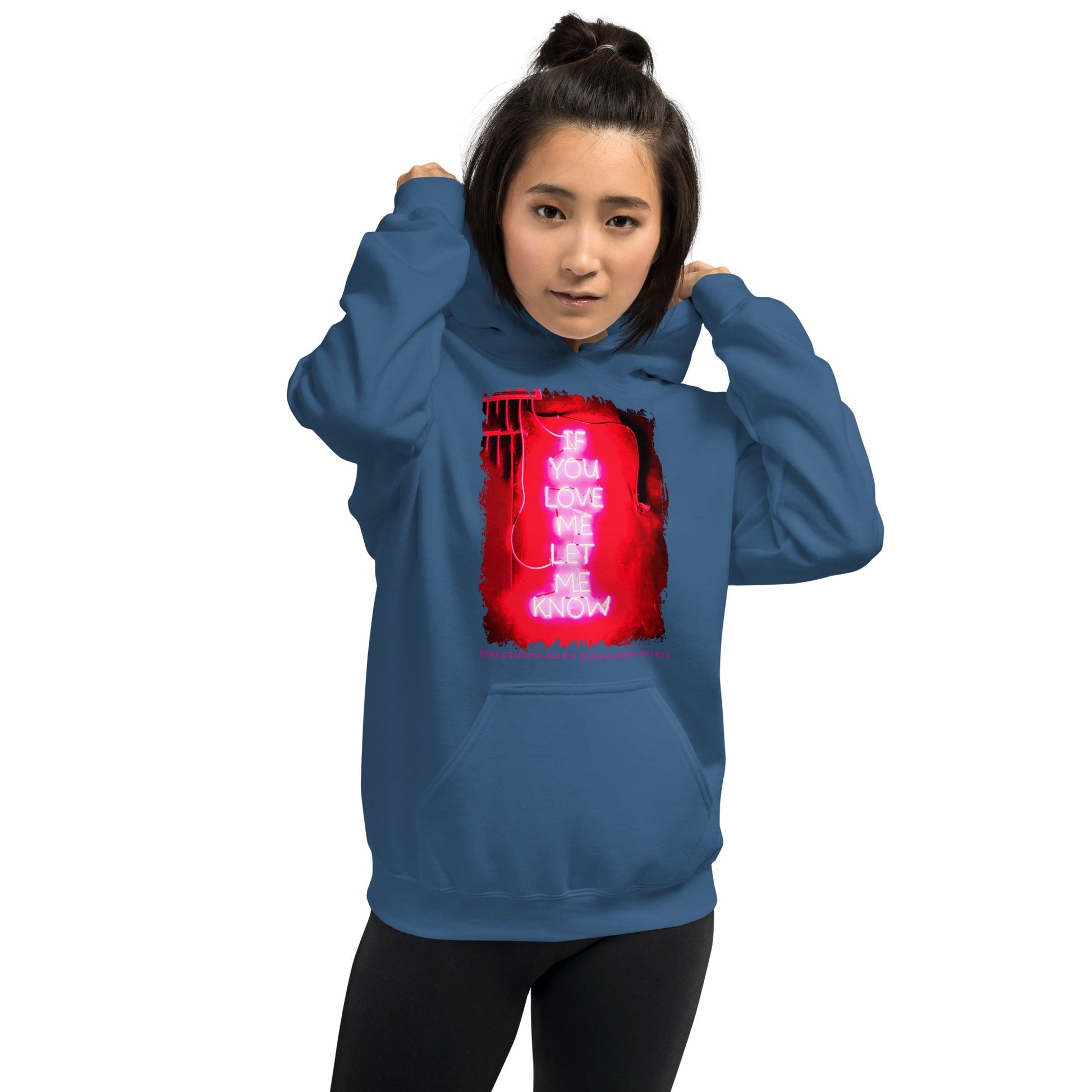 If You Love Me Let Me Know ❤️ - Unisex Heavy Blend Hoodie (Available in Various Colors 💖💙💜) - The Grateful Hearts