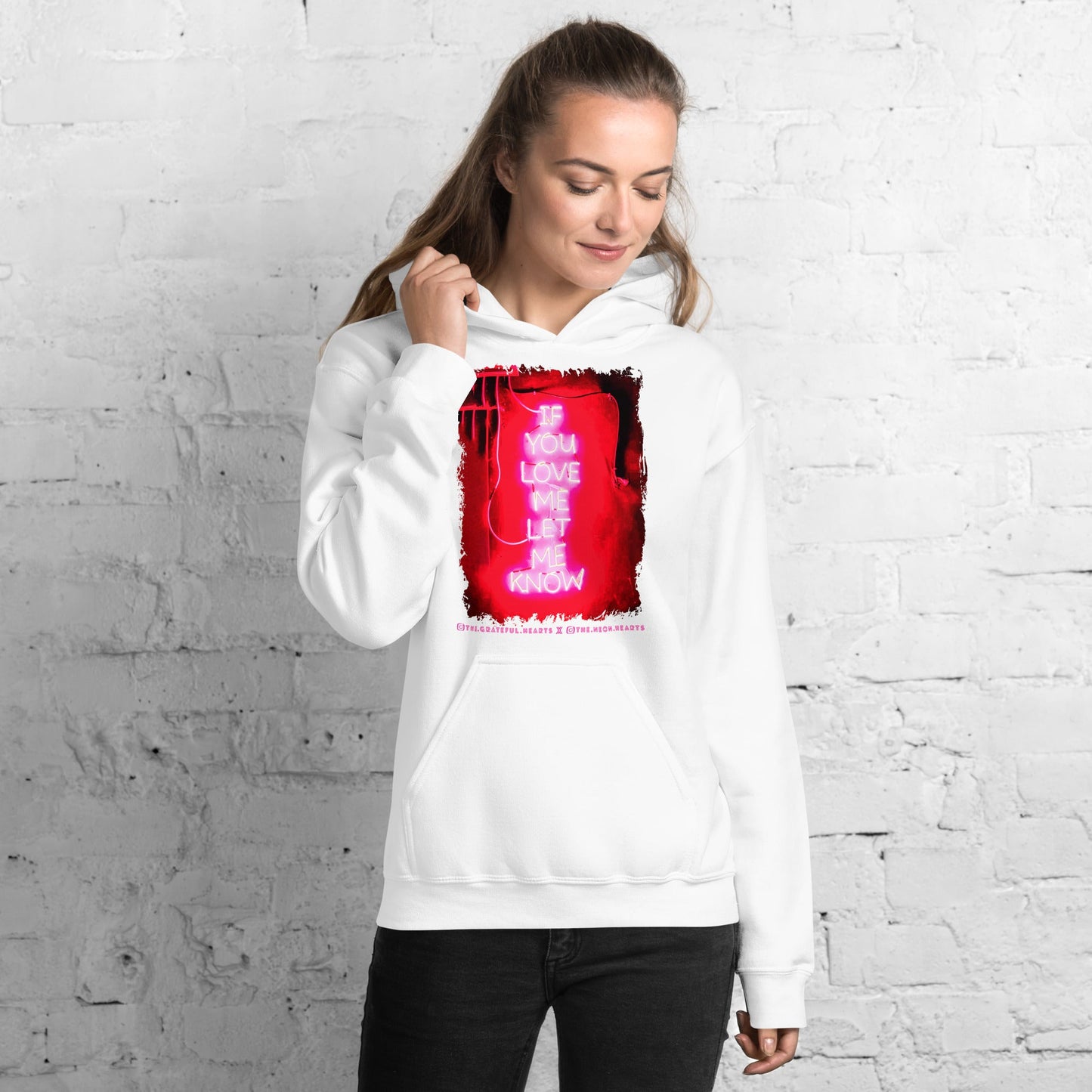 If You Love Me Let Me Know ❤️ - Unisex Heavy Blend Hoodie (Available in Various Colors 💖💙💜) - The Grateful Hearts