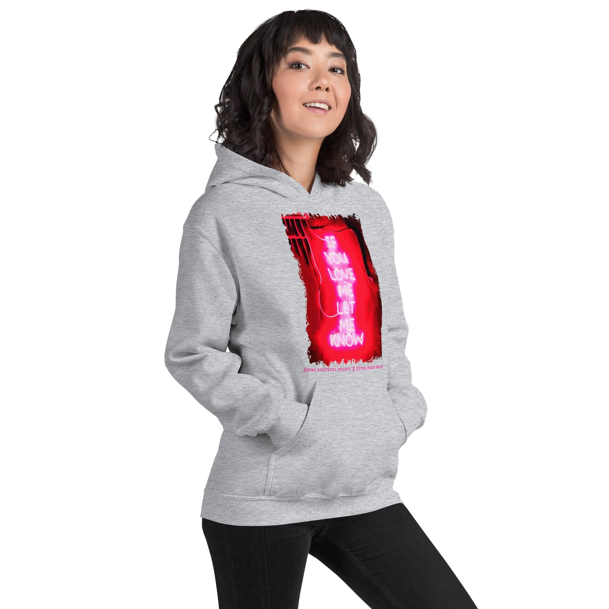 If You Love Me Let Me Know ❤️ - Unisex Heavy Blend Hoodie (Available in Various Colors 💖💙💜) - The Grateful Hearts