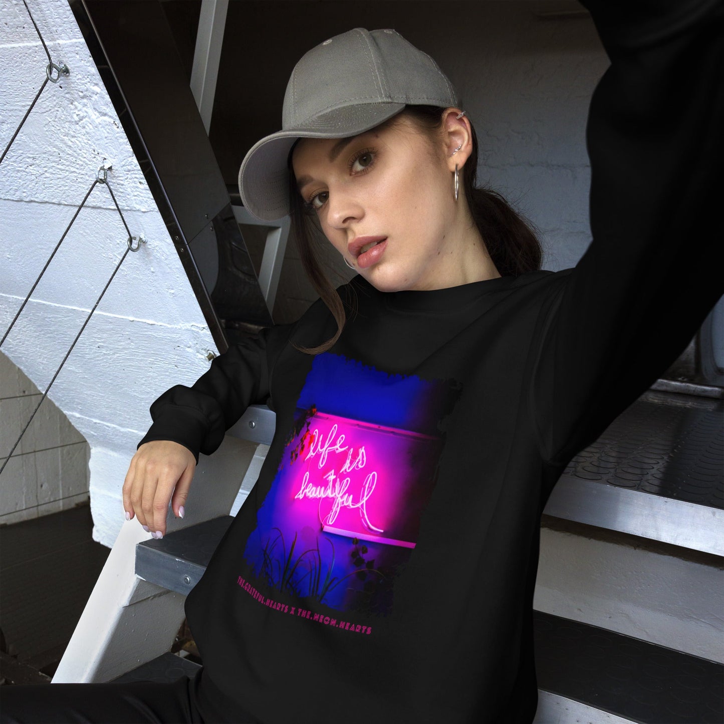 Life is Beautiful 💖 - Unisex Crew Neck Sweatshirt (Available in Various Colors!) - The Grateful Hearts