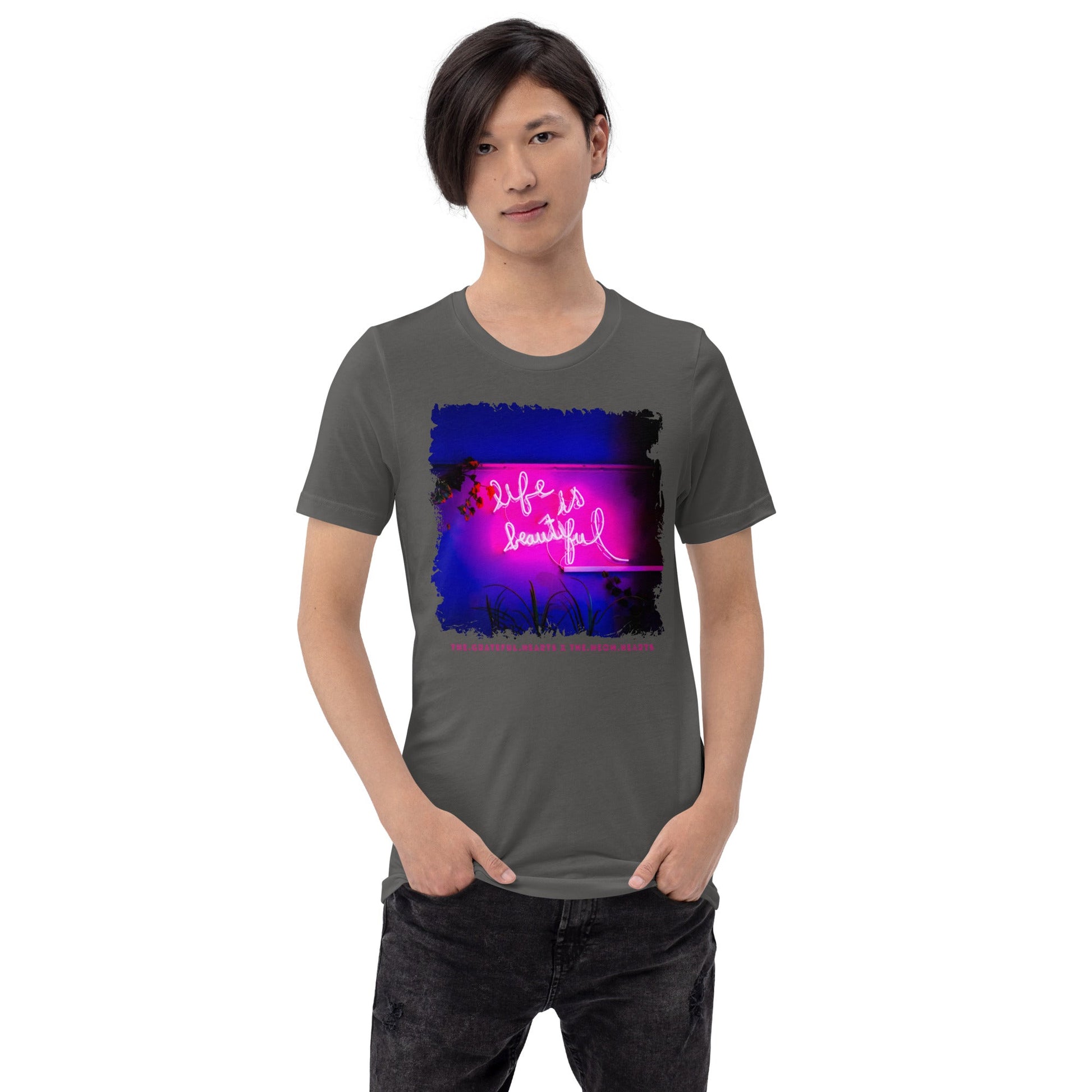 Life is Beautiful ❤️ - Unisex Crew Neck t-shirt (Available in Various Colors 💖💙💜) - The Grateful Hearts