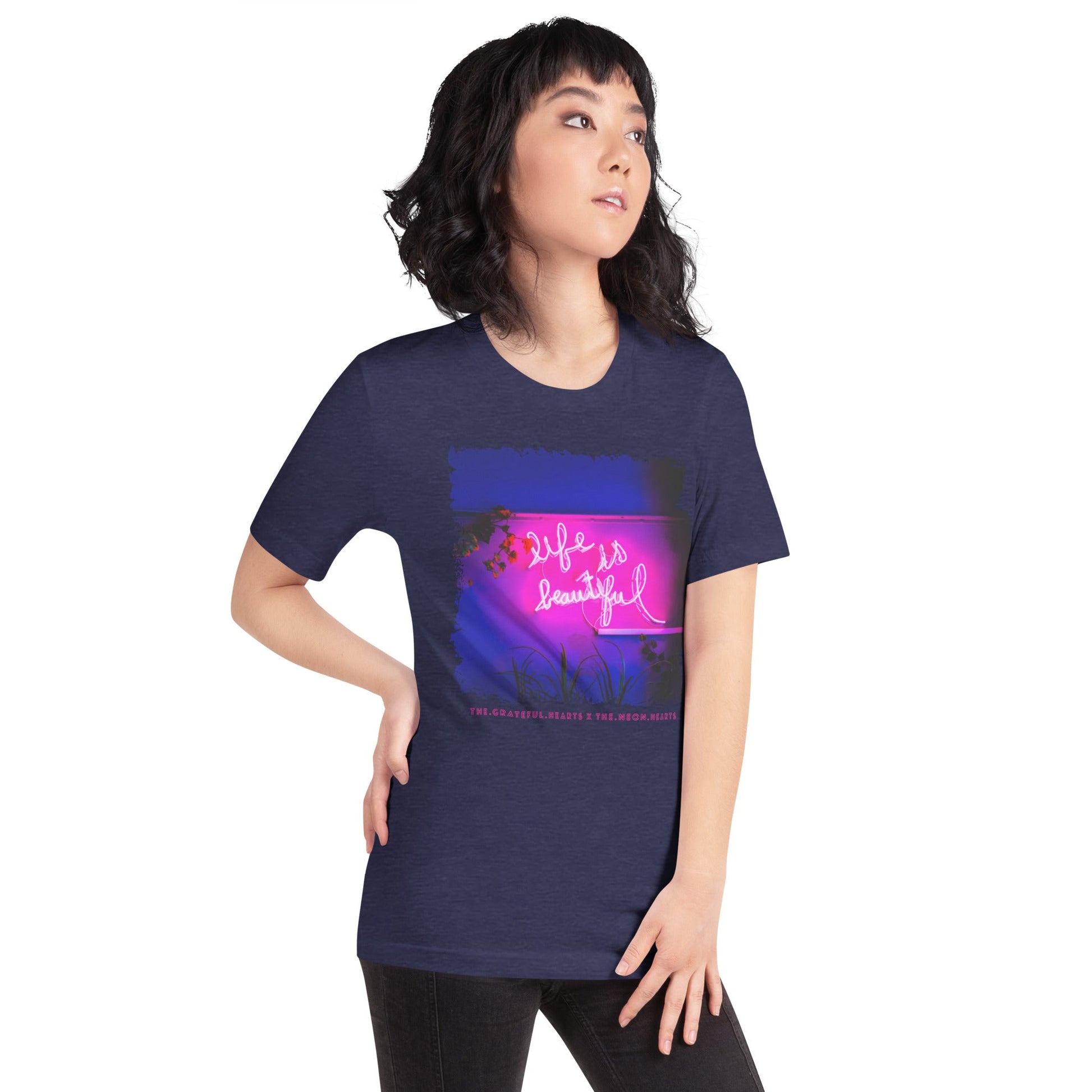 Life is Beautiful ❤️ - Unisex Crew Neck t-shirt (Available in Various Colors 💖💙💜) - The Grateful Hearts