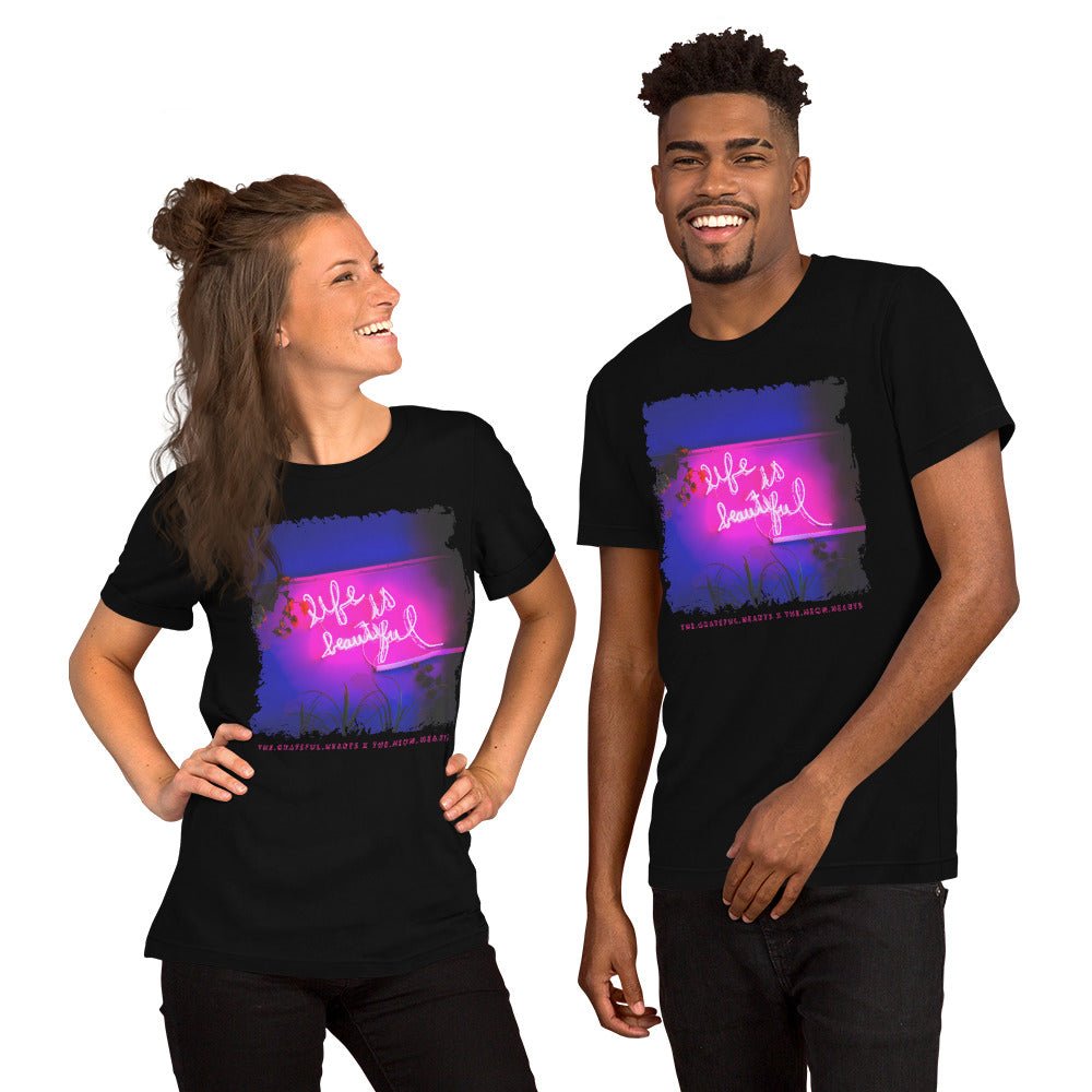 Life is Beautiful ❤️ - Unisex Crew Neck t-shirt (Available in Various Colors 💖💙💜) - The Grateful Hearts
