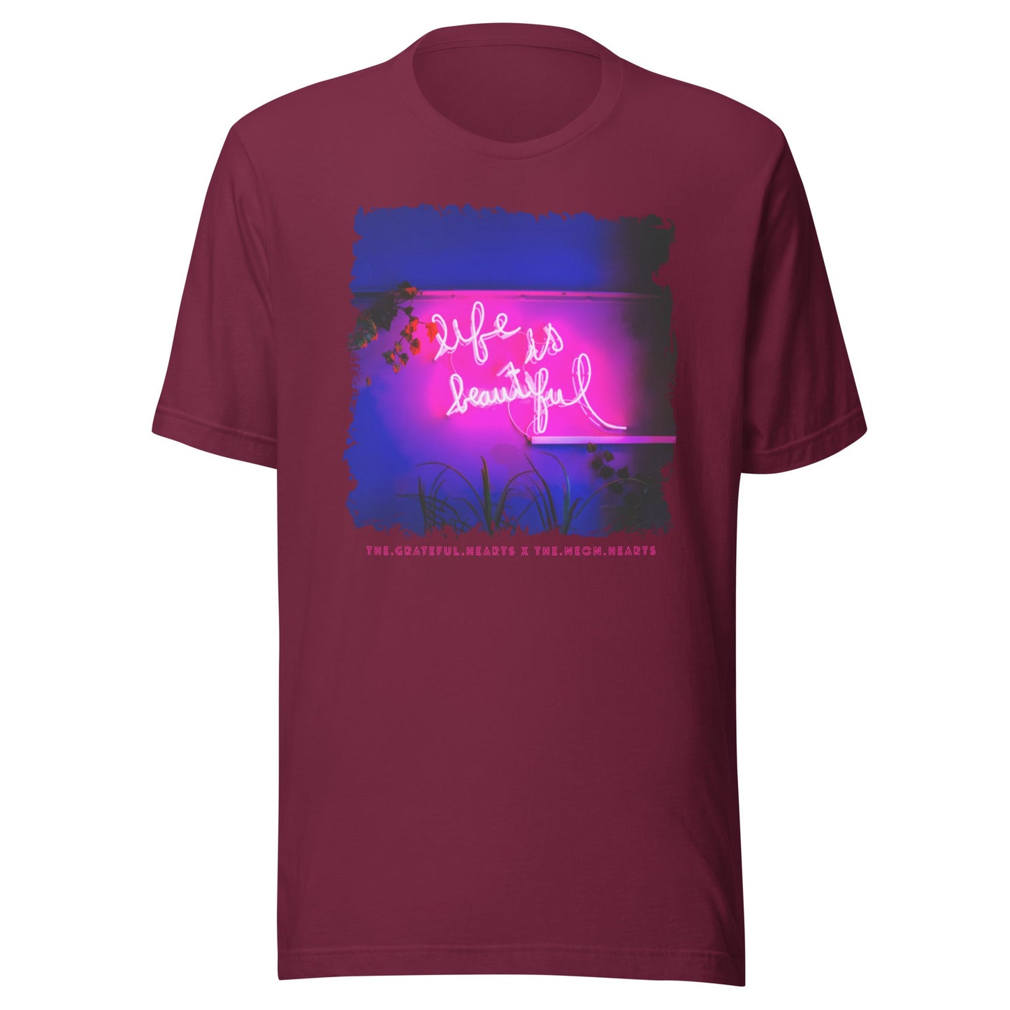 Life is Beautiful ❤️ - Unisex Crew Neck t-shirt (Available in Various Colors 💖💙💜) - The Grateful Hearts