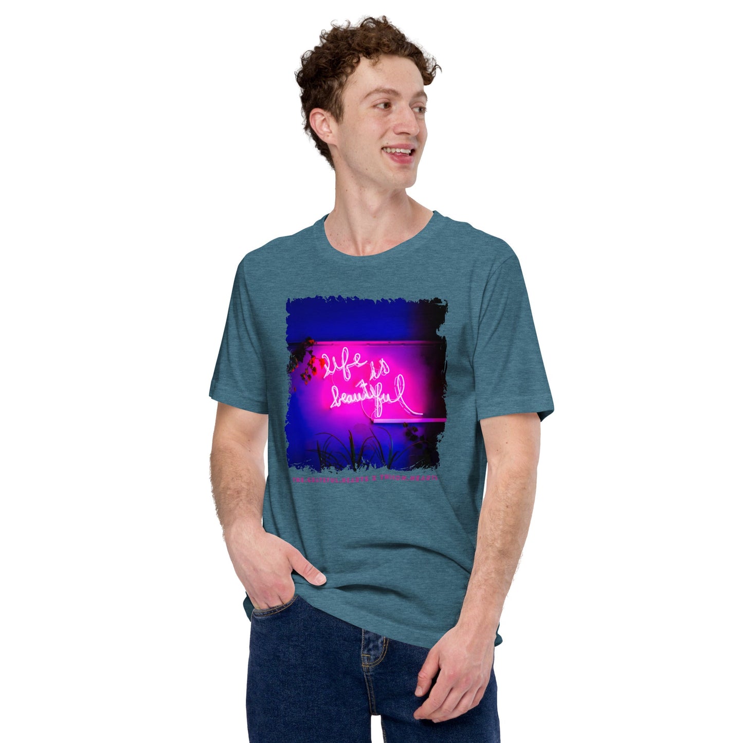 Life is Beautiful ❤️ - Unisex Crew Neck t-shirt (Available in Various Colors 💖💙💜) - The Grateful Hearts