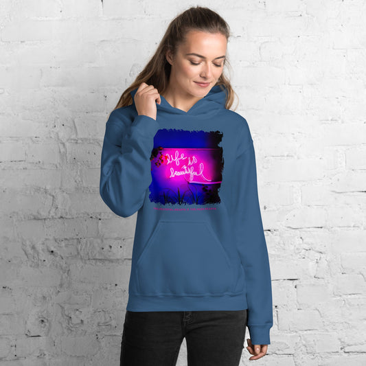 Life is Beautiful 💖 - Unisex Heavy Blend Hoodie (Available in Various Colors ❤️💙💜) - The Grateful Hearts