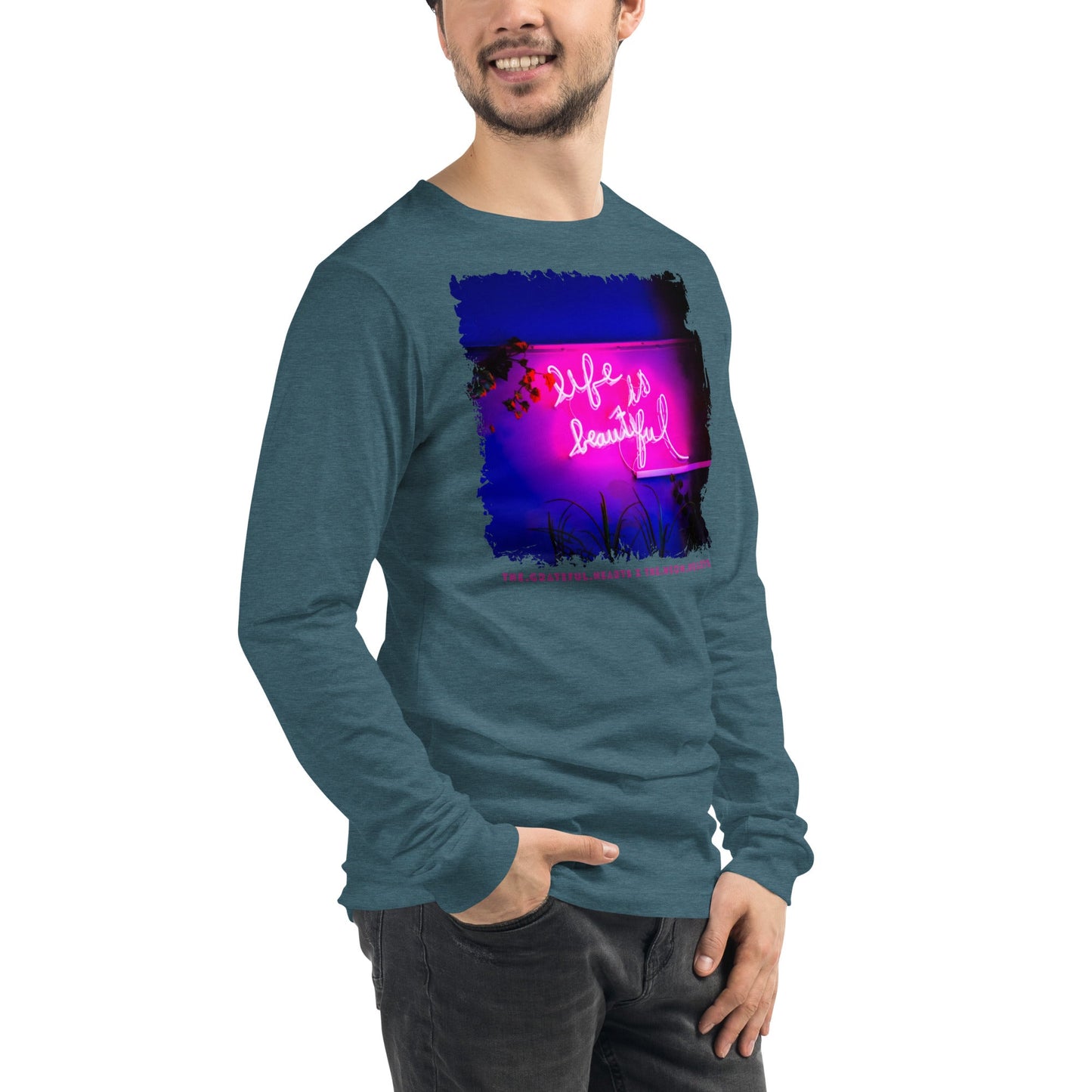 Life is Beautiful ❤️ - Unisex Long Sleeve t-shirt (Available in Various Colors 💖💙💜) - The Grateful Hearts