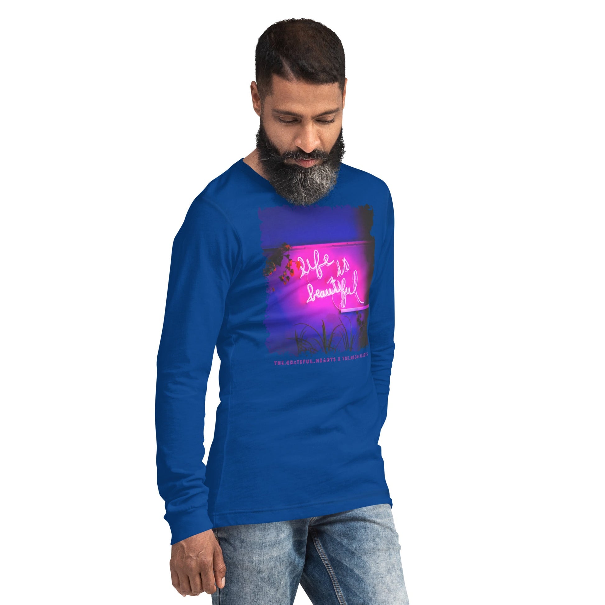 Life is Beautiful ❤️ - Unisex Long Sleeve t-shirt (Available in Various Colors 💖💙💜) - The Grateful Hearts