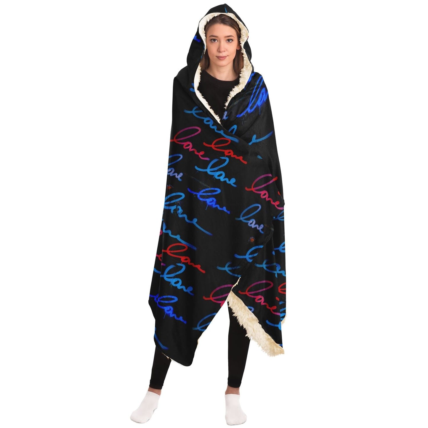 Love X Infinity Hooded Blanket (Available in Premium Sherpa & Micro Fleece) - The Grateful Hearts